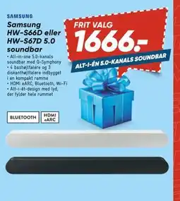 Bilka Samsung HW-S66D eller HW-S67D 5.0 soundbar, DKK 1666 tilbud