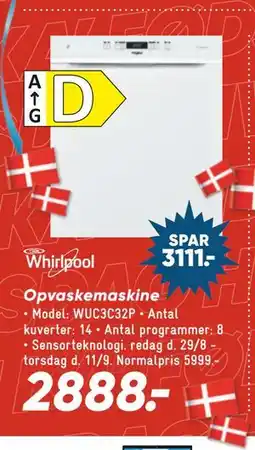 Bilka Opvaskemaskine, DKK 2888 tilbud