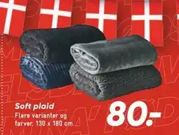 Bilka Soft plaid, DKK 80 tilbud