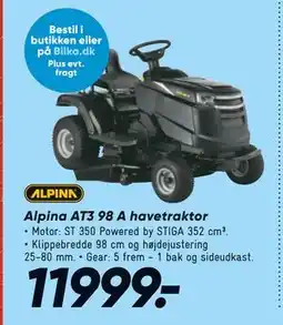 Bilka Alpina AT3 98 A havetraktor, DKK 11999 tilbud