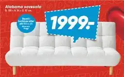 Bilka Alabama sovesofa, DKK 1999 tilbud