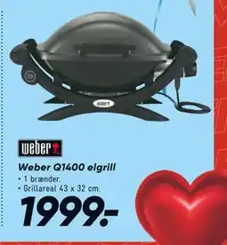 Bilka Weber Q1400 elgrill, DKK 1999 tilbud
