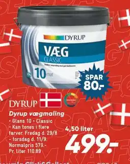 Bilka Dyrup vægmaling, DKK 499 tilbud