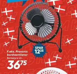 Bilka Prosonic bordventilator, DKK 36.75 tilbud