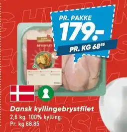 Bilka Dansk kyllingebrystfilet, DKK 179 tilbud