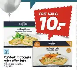 Bilka Rahbek indbagte rejer eller laks, DKK 10 tilbud
