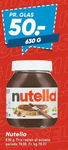 Bilka Nutella, DKK 50 tilbud