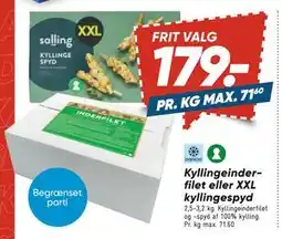 Bilka Kyllingeinder filet eller XXL kyllingespyd, DKK 179 tilbud