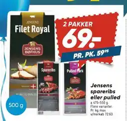Bilka Jensens spareribs eller pulled, DKK 69 tilbud