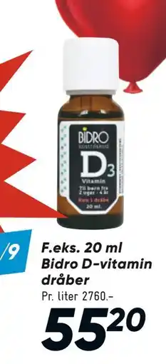 Bilka 20 ml Bidro D-vitamin dråber, DKK 55.2 tilbud