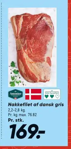 Bilka Nakkefilet af dansk gris, DKK 169 tilbud