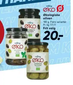 Bilka Økologiske oliven, DKK 20 tilbud