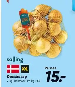 Bilka Danske løg, DKK 15 tilbud