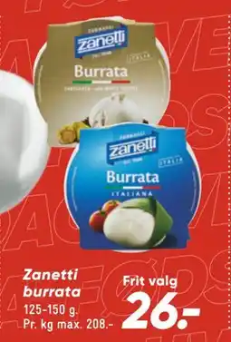 Bilka Zanetti burrata, DKK 26 tilbud
