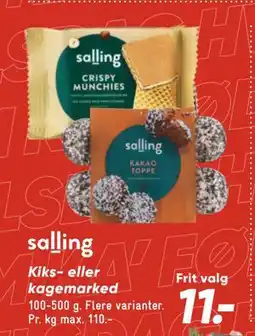 Bilka Kiks- eller kagemarked, DKK 11 tilbud