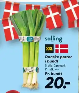 Bilka Danske porrer i bundt, DKK 20 tilbud
