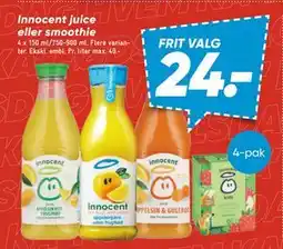 Bilka Innocent juice eller smoothie, DKK 24 tilbud