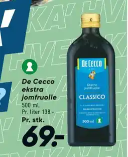 Bilka De Cecco ekstra jomfruolie, DKK 69 tilbud