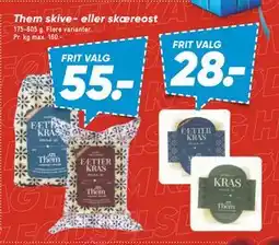Bilka Them skive- eller skæreost tilbud