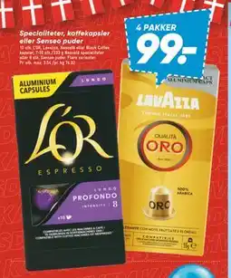 Bilka Specialiteter, kaffekapsler eller Senseo puder, DKK 99 tilbud