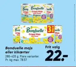 Bilka Bonduelle majs eller kikærter, DKK 22 tilbud