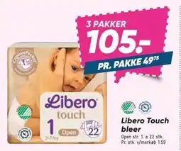 Bilka Libero Touch bleer, DKK 105 tilbud