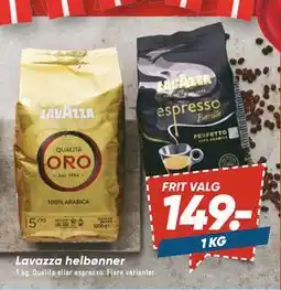 Bilka Lavazza helbønner, DKK 149 tilbud
