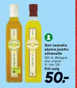 Bilka San Leandro ekstra jomfru olivenolie, DKK 50 tilbud