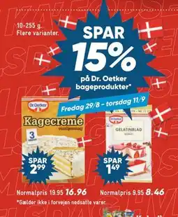 Bilka SPAR 15% på Dr. Oetker bageprodukter tilbud