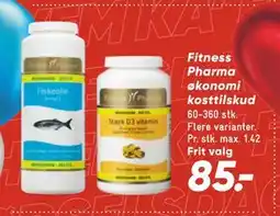 Bilka Fitness Pharma økonomi kosttilskud, DKK 85 tilbud