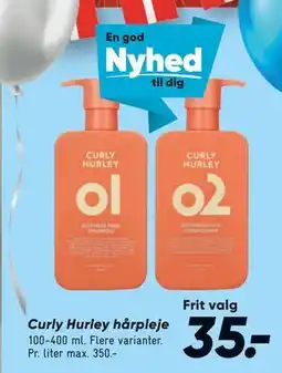 Bilka Curly Hurley hårpleje, DKK 35 tilbud