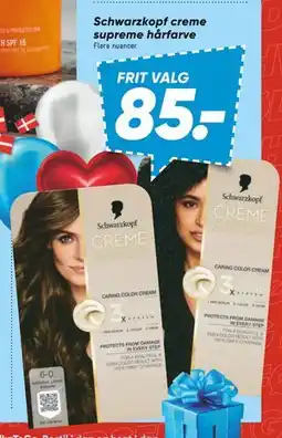 Bilka Schwarzkopf creme supreme hårfarve, DKK 85 tilbud