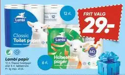 Bilka Lambi papir, DKK 29 tilbud