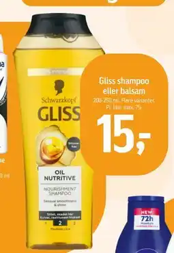 Føtex Gliss shampoo eller balsam, DKK 15 tilbud