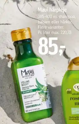 Føtex Maui hårpleje, DKK 85 tilbud