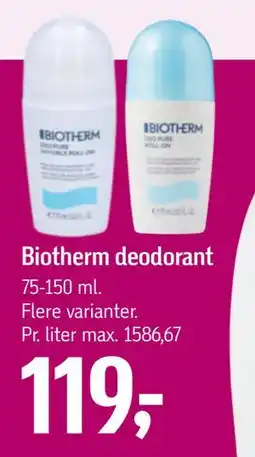 Føtex Biotherm deodorant, DKK 119 tilbud
