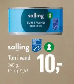 Føtex Tun i vand, DKK 10 tilbud
