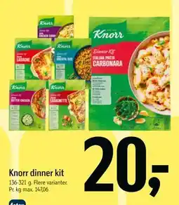Føtex Knorr dinner kit, DKK 20 tilbud
