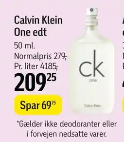 Føtex Calvin Klein One edt, DKK 209.25 tilbud