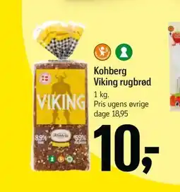 Føtex Kohberg Viking rugbrød, DKK 10 tilbud
