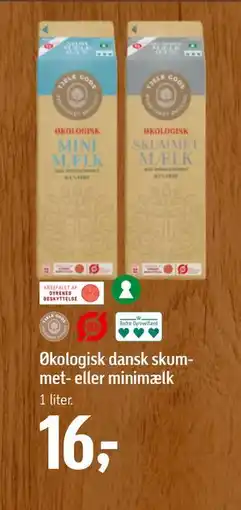 Føtex Økologisk dansk skummet- eller minimælk, DKK 16 tilbud