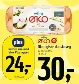 Føtex Økologiske danske æg, DKK 30, App-pris tilbud
