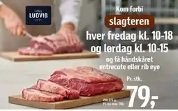 Føtex Kom forbi slagteren og få håndskåret entrecote eller rib eye, DKK 79 tilbud