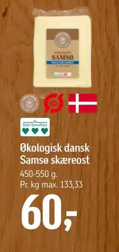 Føtex Økologisk dansk Samsø skæreost, DKK 60 tilbud
