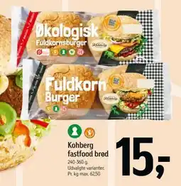 Føtex Kohberg fastfood brød, DKK 15 tilbud