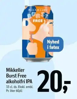 Føtex Mikkeller Burst Free alkoholfri IPA, DKK 20 tilbud