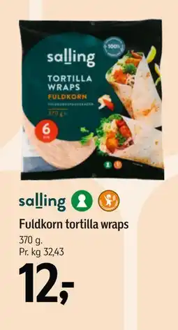 Føtex Fuldkorn tortilla wraps, DKK 12 tilbud