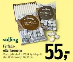 Føtex Fyrfads- eller kronelys, DKK 55 tilbud