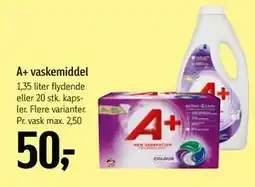 Føtex A+ vaskemiddel, DKK 50 tilbud