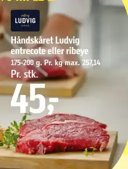 Føtex Håndskåret Ludvig entrecote eller ribeye, DKK 45 tilbud